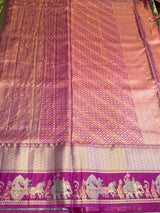 Green and Magenta Tissue Kanchipuram saree- PBRIDEL7