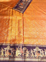Oranga and Purple Tissue Kanchipuram saree- PBRIDEL5