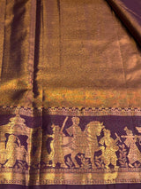 Oranga and Purple Tissue Kanchipuram saree- PBRIDEL5