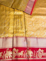 Gold and red Tissue Kanchipuram saree- PBRIDEL9