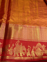 Gold and red Tissue Kanchipuram saree- PBRIDEL9