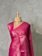 Rani pink Brocade banarasi saree -MPSB50B