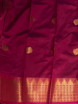 Dark blue And magenta semi kanchipuram soft silk saree - PSSN214