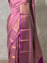 Onion Pink and Magenta semi kanchipuram soft silk saree - PSSN229