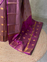 Onion Pink and Magenta semi kanchipuram soft silk saree - PSSN229