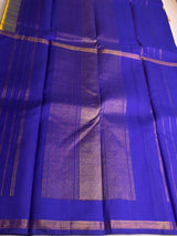 Yellow and Royal blue Kanchipuram Silk saree - PPURE203