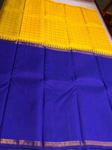 Yellow and Royal blue Kanchipuram Silk saree - PPURE203