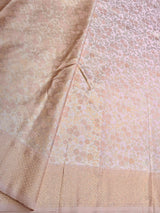 Pastal peach Soft satin brocade Silk Saree - PBRMJ9G
