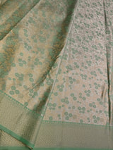 Pastal blue Soft satin brocade Silk Saree - PBRMJ9c