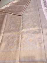 Nude lavender Soft satin brocade Silk Saree - PBRMJ9D
