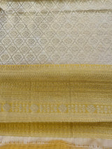 Pastal Yellow Soft satin brocade Silk Saree - PBRMJ8F