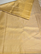 Light gold Soft satin brocade Silk Saree - PBRMJ8B