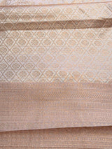 Pastal peach Soft satin brocade Silk Saree - PBRMJ8G