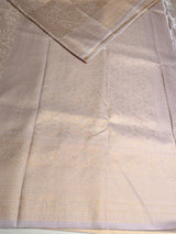 Pastal Nude lavender Soft satin brocade Silk Saree - PBRMJ8