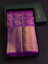 Violet and Purple Pure Kanchipuram Silk saree - PPURE221