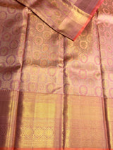 Pinkish Peach Pure Tissue Kanchipuram Silk saree - PPURE223