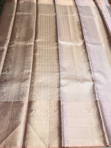 Rose gold Pure tissue Kanchipuram Silk saree - PPURE228