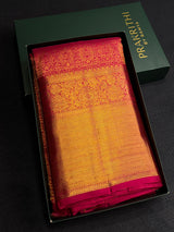 Pinkish Maroon Pure Kanchipuram Silk saree - PPURE232