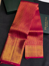 Pinkish Maroon Pure Kanchipuram Silk saree - PPURE232