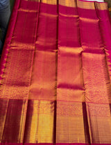 Pinkish Maroon Pure Kanchipuram Silk saree - PPURE232