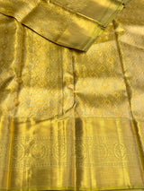 Greenish Gold Pure tissueKanchipuram Silk saree - PPURE236