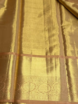 Gold and Peach Pure TissueKanchipuram Silk saree - PPURE248