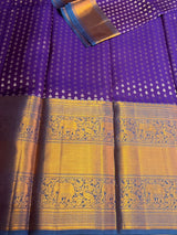 Biolet and Blue Pure Kanchipuram Silk saree - PPURE254