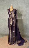 Navy Blue Brocade banarasi saree -MPSB50E