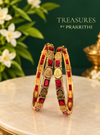 Traditional gold bangle set of 2 bangles- JBN10
