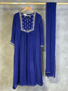 Blue chiffon salwar set - SNL21