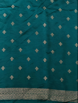 Peacock blue Banarasi Satin silk Saree - PBRMM6i
