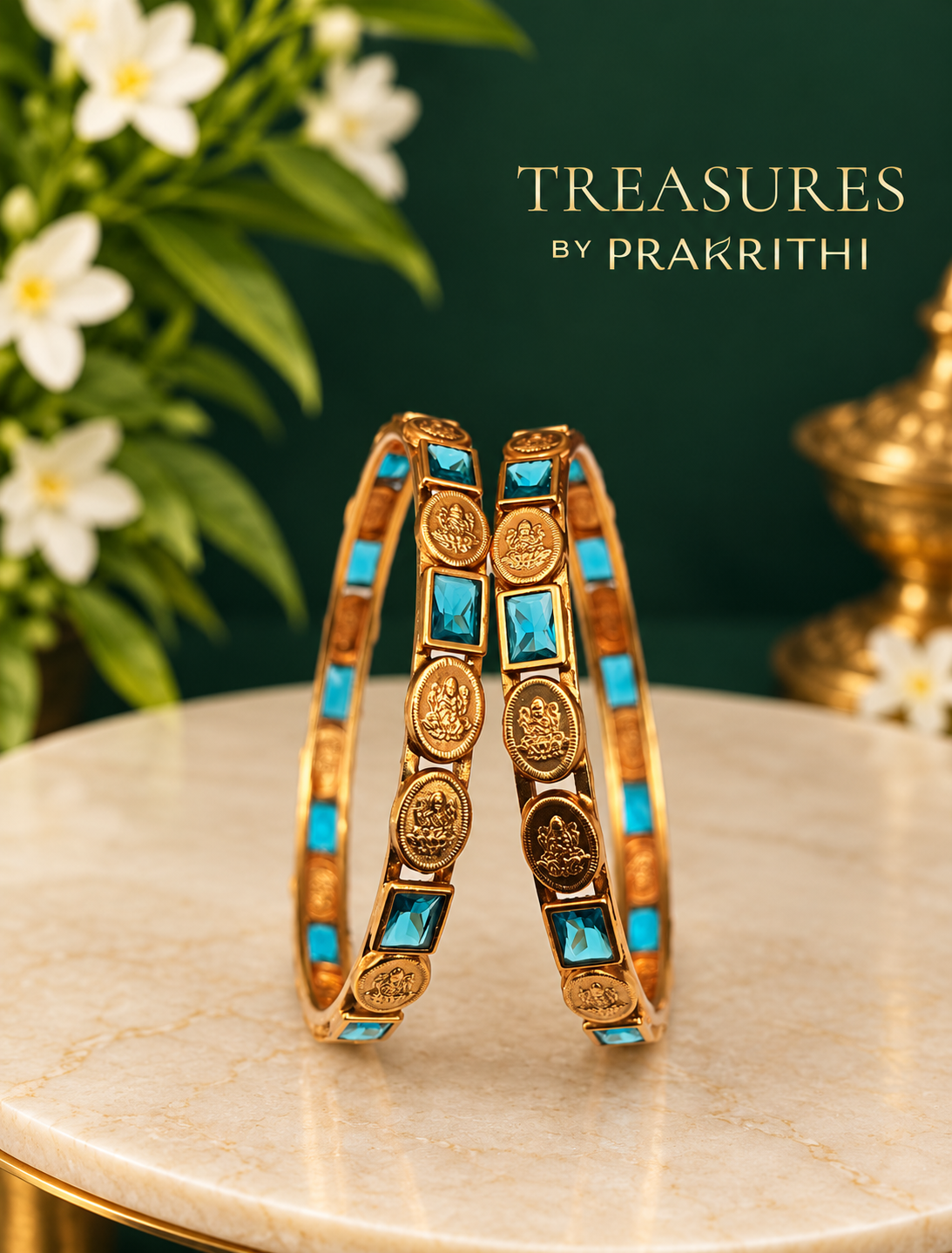 Traditional gold bangle set of 2 bangles- JBN12