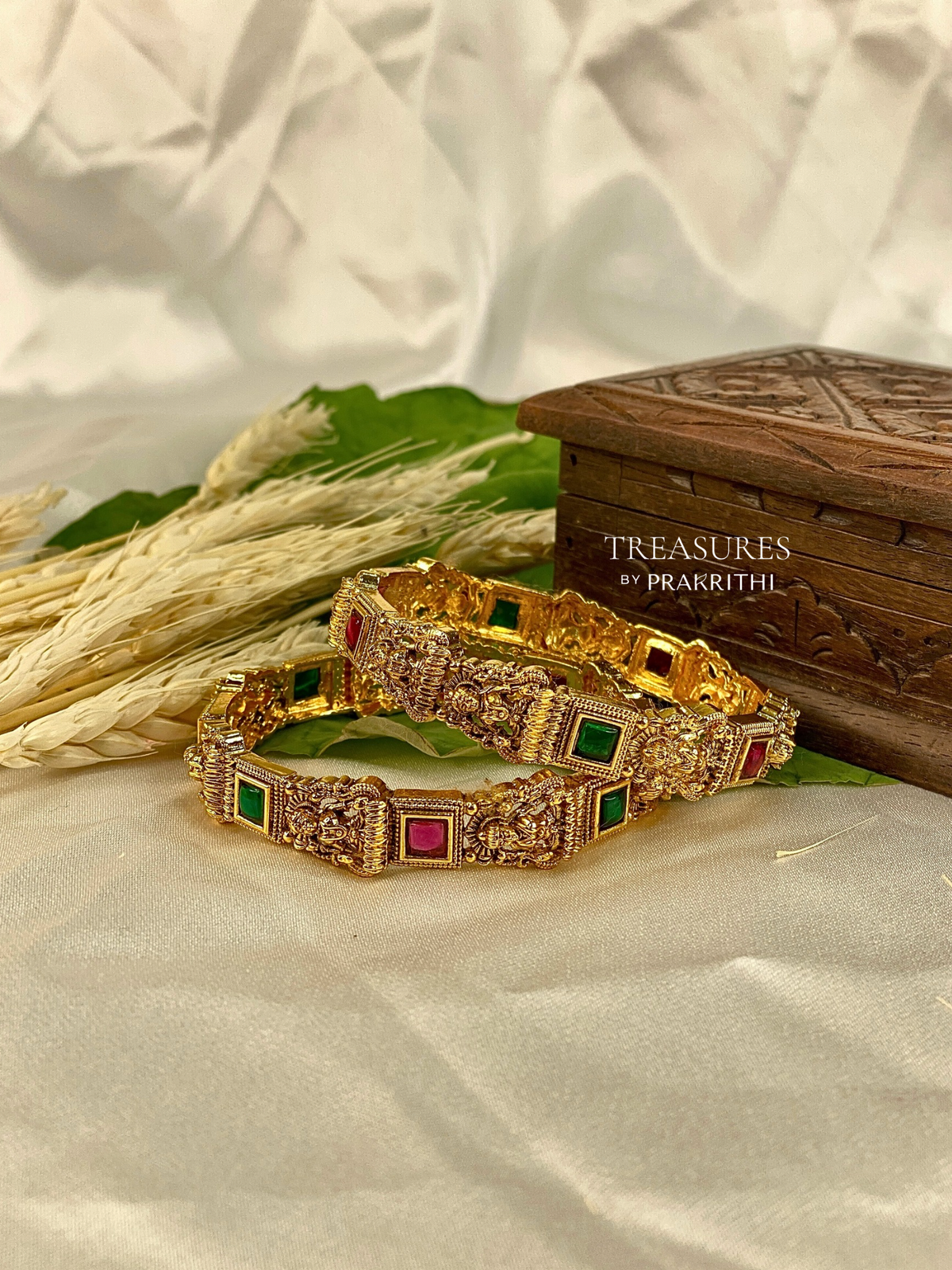 Lakshmi square stone bangle- JB12 (size 2.6)