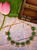 Green lotus gunguroo Necklace- JN29