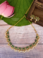 Green lotus Gunguroo Necklace- JN15