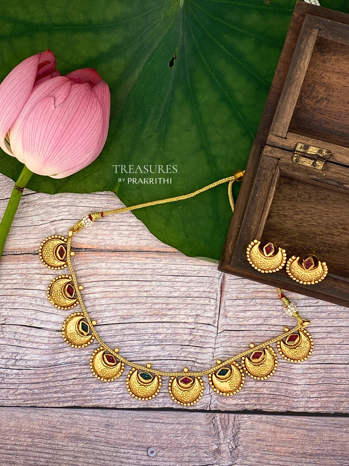 Moon and stone Necklace- JN27