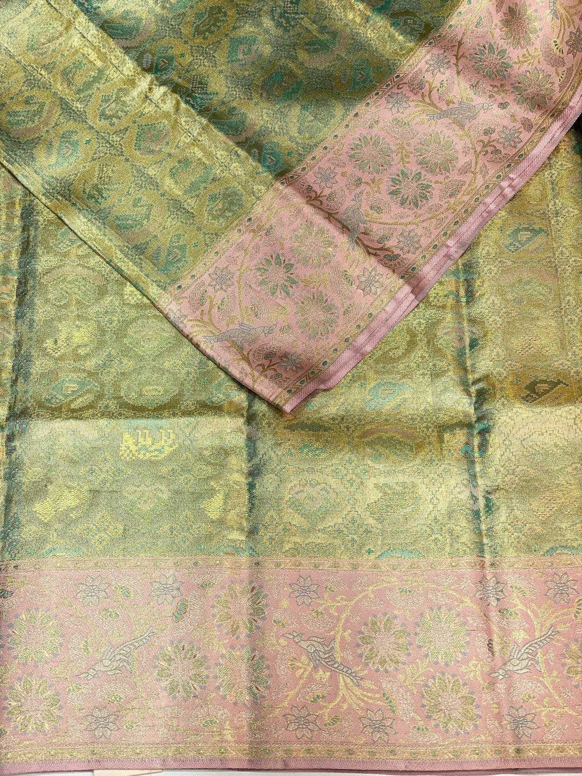 Pure tissue kanchipuram Meenakari saree - PKDMAD71