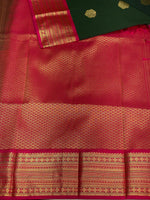 Green and magenta soft silk saree - PSS059A