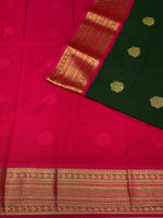 Green and magenta soft silk saree - PSS059A