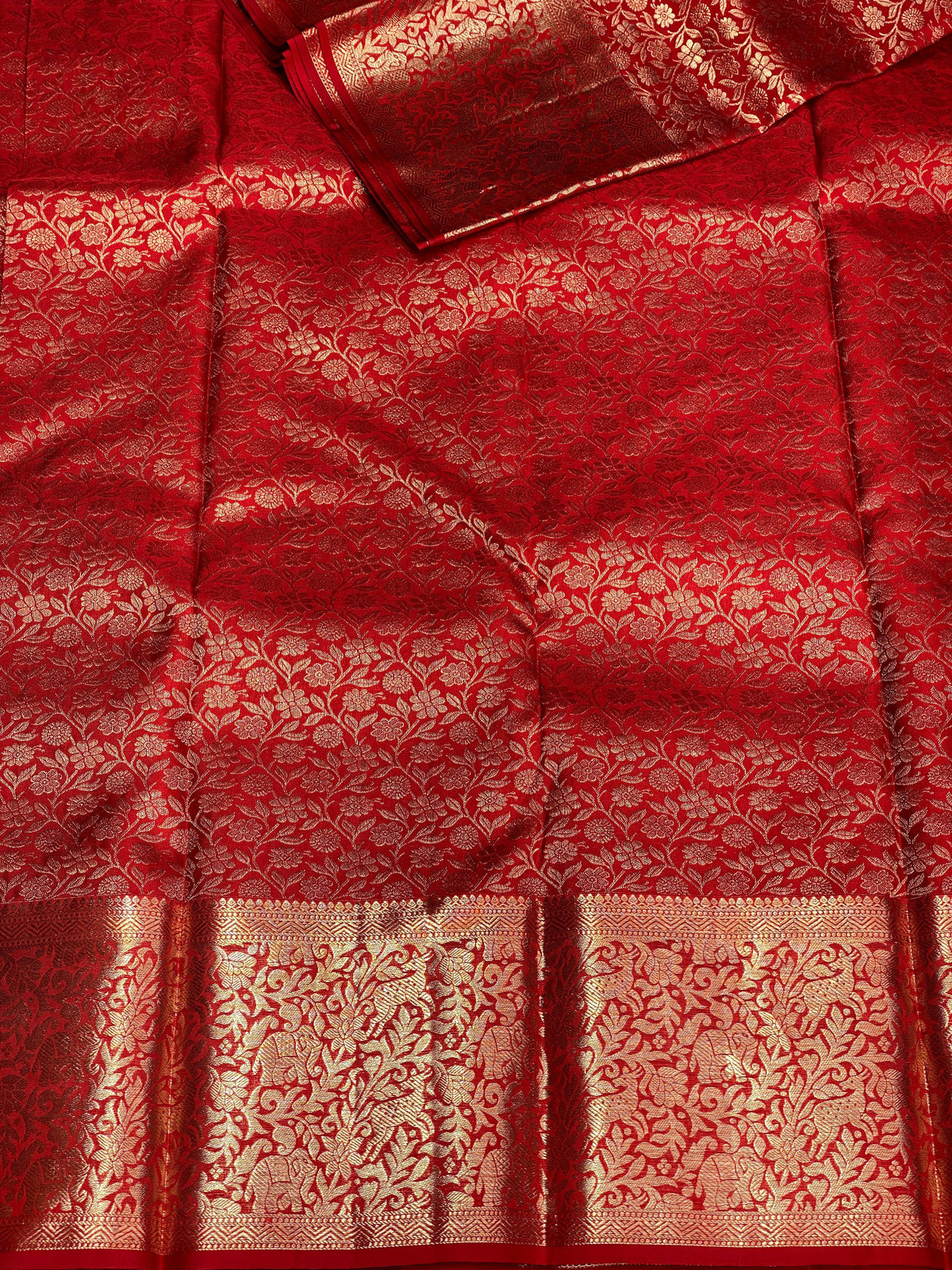 Reddish maroon pure Kanchipuram bridal saree PKDVIJ025