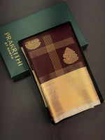 Brown semi kanchipuram saree - PSCHECK3
