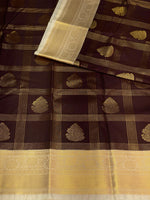 Brown semi kanchipuram saree - PSCHECK3