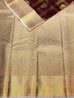 Brown semi kanchipuram saree - PSCHECK3
