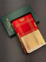 Red semi kanchipuram saree - PSCHECK2