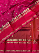 Maroon and magenta Banarasi saree -BSP8A