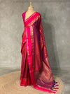 Maroon and magenta Banarasi saree -BSP8A