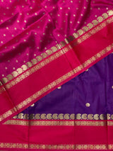 Violet and magenta Banarasi saree -BSP8C