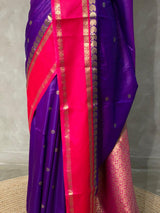 Violet and magenta Banarasi saree -BSP8C