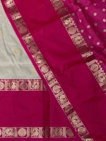 Sandal and Magenta Banarasi saree -BSP9S