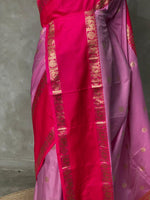 Lilac Pink and Magenta Banarasi saree -BSP9L